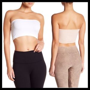 NikiBiki 2-Pack Classic Bandeau White & Iced Latte